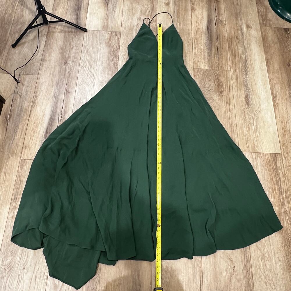 VALENTINO Women's Silk-Crepe Maxi Dress Size IT42/US6 In Emerald - Picture 5 of 14